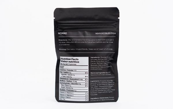 mikro edibles nutritional facts